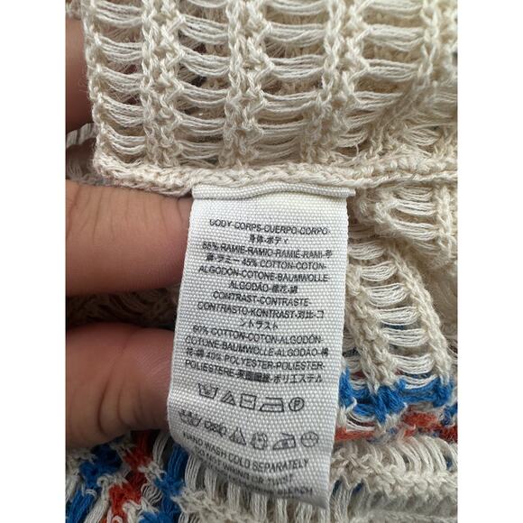 Free People Babes  only striped open net Ivory top - Picture 5 of 5